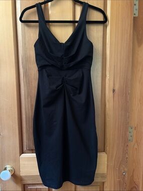 Susana Monaco Black Sleeveless Midi Sheath Dress